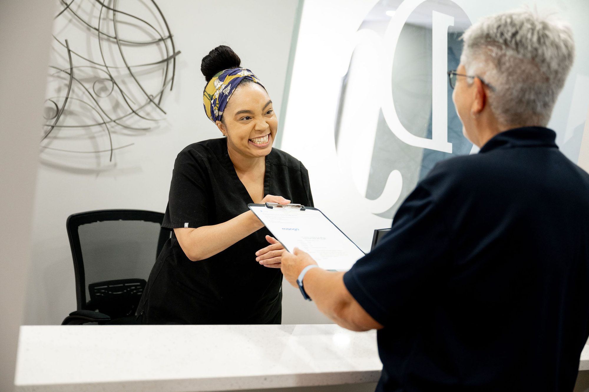 Dental Serenity reception and new patient check-in